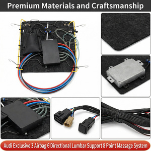 Accessoires de mise à niveau pour sièges de voiture : Support lombaire 6 directions et massage pneumatique 8 points – Pièces de rechange pour <span class=keywords><strong>Audi</strong></span> A4 A6 <span class=keywords><strong>Q5</strong></span> Q7 - Product Image 4