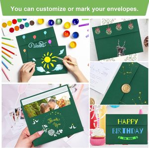 Enveloppe <span class=keywords><strong>de</strong></span> <span class=keywords><strong>carte</strong></span> postale auto-scellante vert foncé imprimable personnalisée A7 papier recyclable pour faire-part <span class=keywords><strong>de</strong></span> <span class=keywords><strong>mariage</strong></span> utilisation <span class=keywords><strong>de</strong></span> <span class=keywords><strong>carte</strong></span> <span class=keywords><strong>de</strong></span> visite - Product Image 4