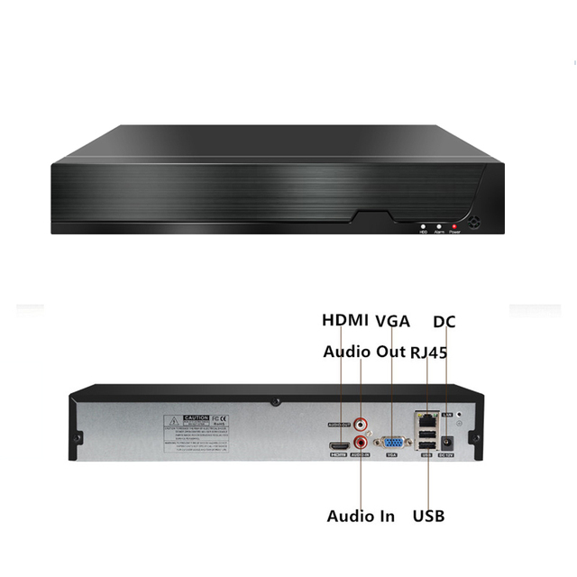 XMeye 16 Channels 4K/8MP/5MP/1080P 1 SATA CCTV Network Video Recorder 1 Audio-In Human Detection Face Capture