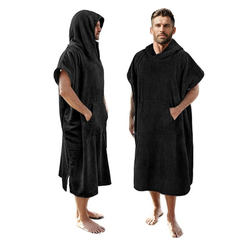 Bath Towels Terry Cloth Surf Poncho Alder Terry Poncho Kids Blue