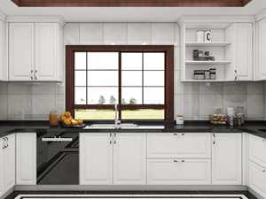 Armoires de cuisine modernes, design blanc, style shaker, contreplaqué mélaminé, panneaux de particules MDF, évier en acier inoxydable - Product Image 4