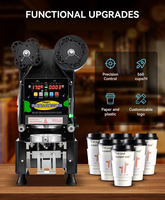 Pour FEST Commercial automatique électrique jus Boba bulle lait thé tasse Machine à sceller PP papier plastique pour boissons Film