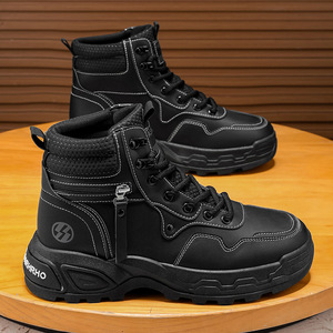 Scarpe da <span class=keywords><strong>Uomo</strong></span> Best-Seller per Tempo Libero e Montagna, <span class=keywords><strong>Stivali</strong></span> da Lavoro Antiscivolo con Tomaia in Pelle, Impermeabili e Suole Spesse, <span class=keywords><strong>Stivali</strong></span> <span class=keywords><strong>Bianchi</strong></span> - Product Image 2