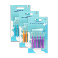 Brosse interdentaire réutilisable OEM, filaments doux et sûrs, emballage individuel scellé, portable, pour un nettoyage interdentaire profond en orthodontie