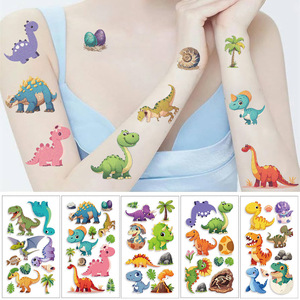 Set di 10 Adesivi Temporanei Impermeabili con Dinosauri <span class=keywords><strong>per</strong></span> Bambini, Design Personalizzato - Product Image 2