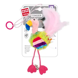 Vinger Teaser Flamingo Plaat Communiceren Speelgoed Hout Kat Speelgoed Interactieve Met Catnip Binnen En Bel