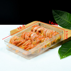 กล่องพลาสติกใสทรงสี่เหลี่ยม 550 มล. เกรดสำหรับอาหาร พร้อมฝาปิด สำหรับใส่กุ้ง อาหารทะเล ขนม ของขวัญ จัดแสดง และจัดเก็บ - Product Image 2