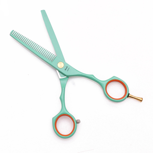 Tijeras de Peluquería AQIABI de 5.5'' en Acero Inoxidable Verde, Dureza 62HRC, para Diestros, Tijeras de Entresacar para Barbería - Product Image 6