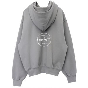 Sudaderas con cordón de gran tamaño sueltas con capucha de etiqueta privada personalizadas sudaderas con capucha de sublimación en blanco unisex para hombres - Product Image 6