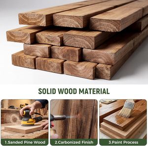 Organisateur de garage en bois massif, <span class=keywords><strong>support</strong></span> mural/<span class=keywords><strong>plafond</strong></span> pour 12 cannes à pêche, pour usage domestique, supports en bois pour cannes à pêche - Product Image 6