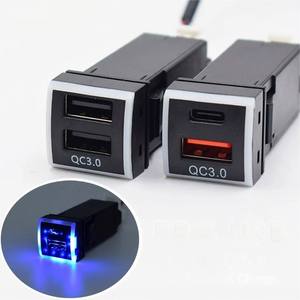 DC12V TYPE-C PD <span class=keywords><strong>USB</strong></span> Автомобильное зарядное устройство для <span class=keywords><strong>Toyota</strong></span> Prado Corolla RAV4 Camry HIACE сотовый телефон - Product Image 1