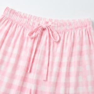 Conjunto de Dos Piezas de Ropa para <span class=keywords><strong>Mujer</strong></span> a Precio de Fábrica al por Mayor, Conjunto de Pijama Holgado de Pierna Ancha, Ropa de Dormir de Algodón a Cuadros para <span class=keywords><strong>Mujer</strong></span> - Product Image 4
