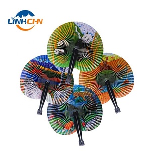 Customized Foldable Round <b>Plastic</b> <b>Pocket</b> Gift Fan with Your logo - Product Image 6
