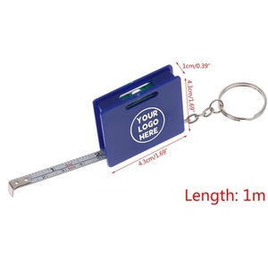 Bulk Square Tape Measure Keychain with Spirit Level Indicator Portable Pocket Measuring Tape Key Ring Multi Tool Unit - Product Image 6