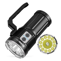 Lampe torche rechargeable TS32 15000lm puissante avec 12 LED LH351D/519A + 1 LED SFT40 et double interrupteur