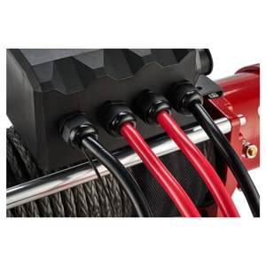 XINQI 13000lb 12V/24V DC Auto Electric <strong>Winch</strong> with Synthetic Rope Steel Construction for <strong>Jeep</strong>/Truck - Product Image 2