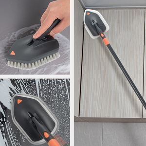 Cepillo de limpieza 3 en 1 de mango largo de 51 pulgadas-Cepillo de limpieza para bañera de ducha y cepillo depurador de azulejos Cepillo de limpieza de mango largo - Product Image 3