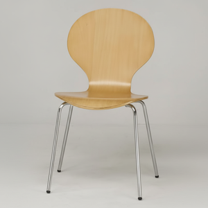 Juego de mesa de comedor de diseño moderno de madera con 2 sillas apilables para muebles de cocina para el hogar - Product Image 1