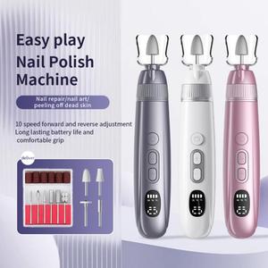 Kit de lime à ongles sans fil portable pour ongles en acrylique et en gel, kit de manucure portable pour la maison - Product Image 4