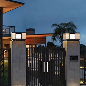 Lámpara Solar Moderna de Pilar para Exteriores, Impermeable, de Cristal, para Patio, Puerta, Pared, Valla - Product Image 3