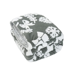 Custom Sherpa <b>Throw</b> Blanket for Couch <b>Grey</b> Snowflakes Blanket, Premium Microfiber,Soft Touch, Plush Fluffy, Warm Cozy - Product Image 1