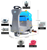 Balayeuse électrique de nettoyage de voiture Mini épurateur de sol Double brosses Machine à laver