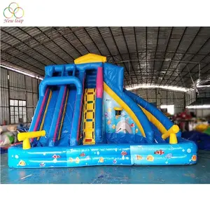 Trẻ Em Blow Up Nước Ngoài Trời Slides Big Splash Inflatable Nước Hồ Bơi Trượt