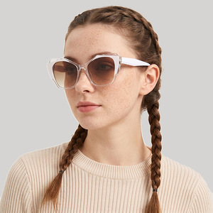 Cat-Eye <b>Sunglasses</b> For Women UV400 Protection PC Lens Black Frame Fashionable Sun Glasses Outings Cycling Driving - Product Image 4