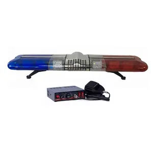 Barre lumineuse d'avertissement LED pour toit supérieur avec haut-parleur 100W et sirène pour les ambulances, les camions de remorquage et autres véhicules d'urgence - Product Image 1