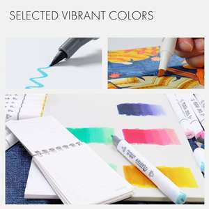 24/48/36/60/80/120 цветов маркеры манга маркеры для рисования 168 двойной кисти спиртовой фетр художественные школьные принадлежности Набор для рисования - Product Image 6