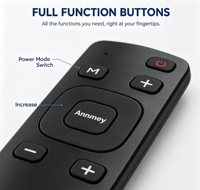 Télécommande universelle noire IR RF vocale à 10 boutons, portée 5-15m, pour téléviseurs LED LCD intelligents, vente en gros personnalisée, directement de l'usine