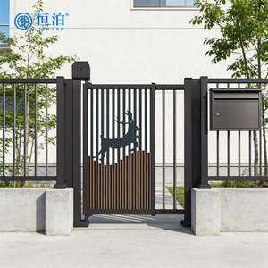 Nouvelle conception de porte de jardin en alliage d'aluminium, petite porte de sécurité pour cour latérale, petite porte battante pour villa, entrée de cour - Product Image 2