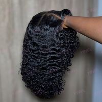 Perruques frontales sans colle de 8 pouces en cheveux humains, pré-épilées, prêtes à porter, cheveux vietnamiens, perruques de luxe bouclées profondes, dentelle pré-coupée birmane