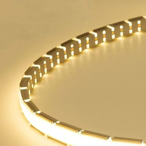 Profilé LED en aluminium courbé <span class=keywords><strong>U</strong></span>/YW, flexible, pour plafond dissimulé, avec diffuseur en silicone, pour décoration murale et au sol, bande lumineuse - Product Image 2