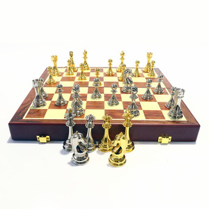 Bộ cờ vua hợp kim kẽm có thể gập lại-Trò chơi hạng nặng cho người lớn/trẻ em, hoàn hảo cho giải trí gia đình, du lịch & bộ sưu tập - Product Image 6
