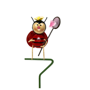 กลางแจ้งราคาถูกขนาดเล็กสวน Ladybug รูปปั้นภาพวาดที่มีสีสันดอกไม้หม้อ Stakes แมลงสัตว์ Stake เครื่องประดับคริสต์มาส - Product Image 1
