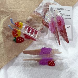 ใหม่ไอศกรีมฤดูร้อนพร้อมกรวยสตรอเบอร์รี่เชอร์รี่สดและน่ารัก stylegirl's back of the HEAD SHARK CLIP - Product Image 2