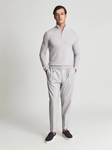 Cộng Với Kích Thước Kéo Homme Tùy Chỉnh Hàng Dệt Kim Nhà Sản Xuất Mông Cổ Cashmere Đan Dày 1/4 Nửa Zip Áo Len Cho Nam Giới Maglione - Product Image 2
