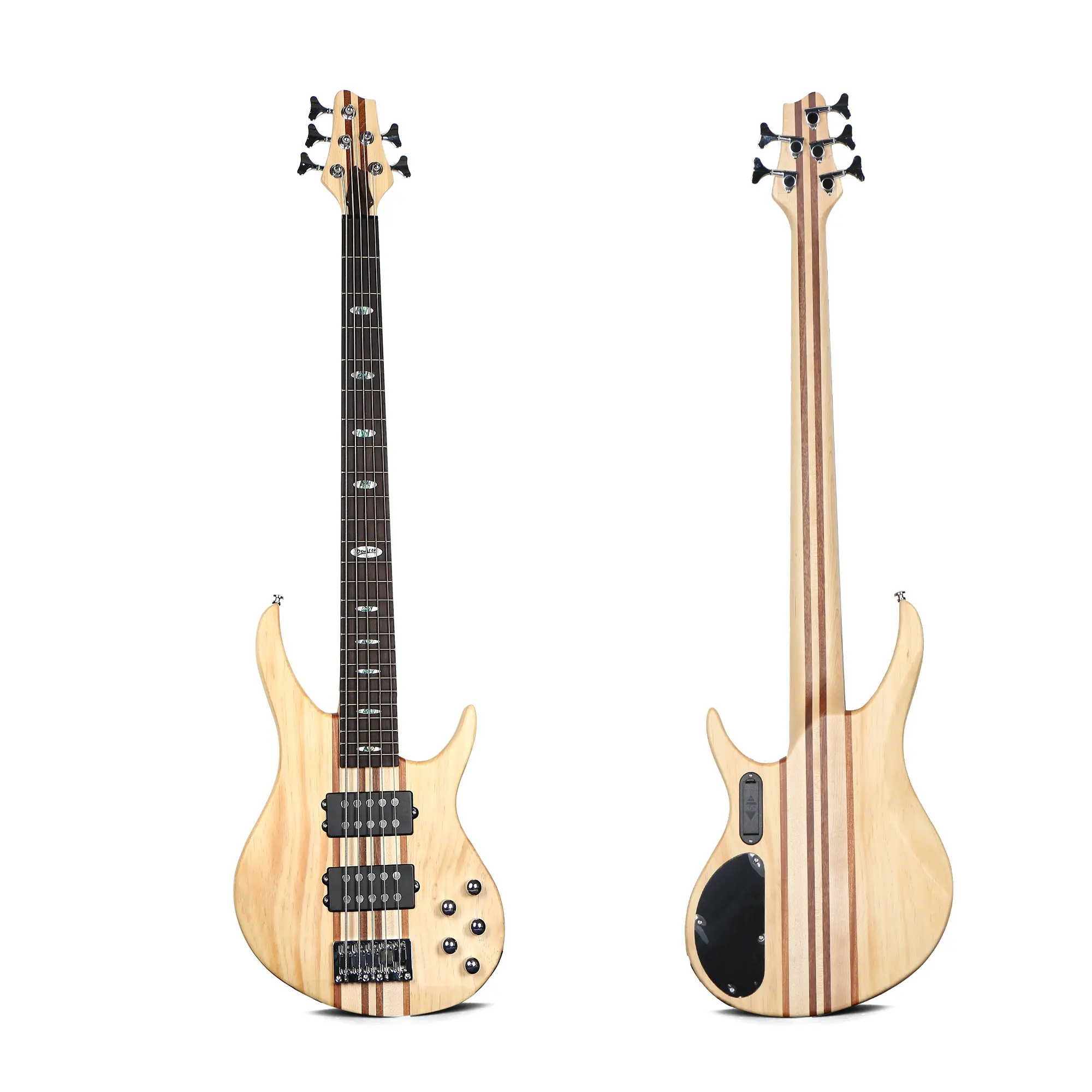 China factory high quality 5 string double wave electric novation bass guitar