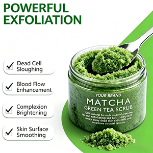 Gommage corporel au thé vert, gommage facial exfoliant, nettoyage en profondeur, soins <span class=keywords><strong>de</strong></span> <span class=keywords><strong>la</strong></span> peau, produits <span class=keywords><strong>de</strong></span> beauté pour femmes, cosmétiques coréens OEM - Product Image 2