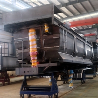 Semi-remorque benne basculante hydraulique à 3 essieux de 30 mètres cubes avec bâche électrique pour usine