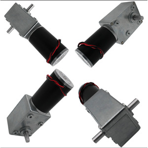 Motorreductor de CC de doble eje con engranaje helicoidal de 36 V, alto par y caja de engranajes autoblocante para procesador de residuos - Product Image 3