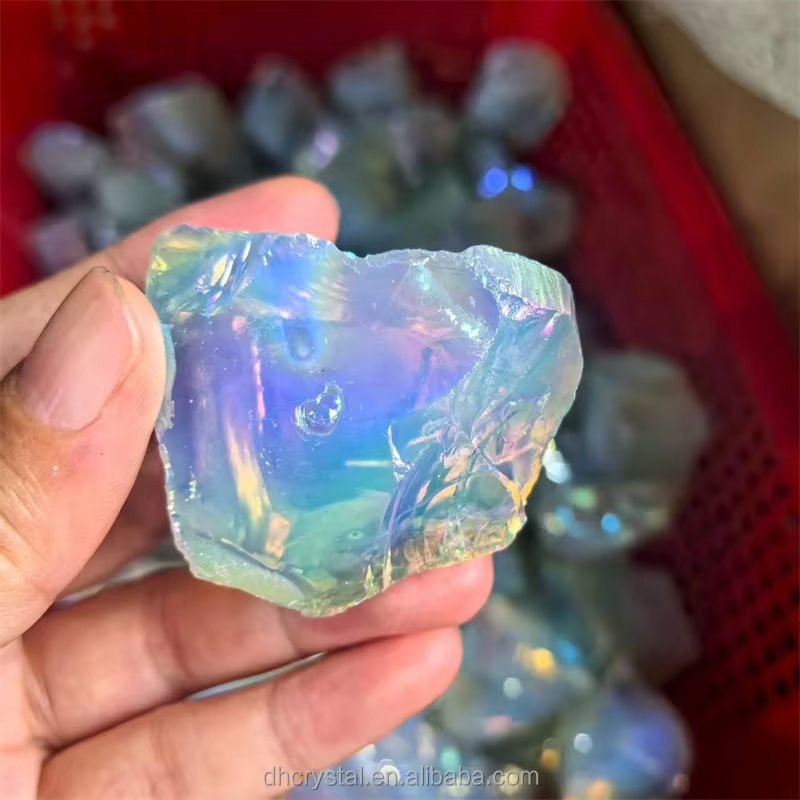 โอปอลดิบสีขาว ชุบไฟฟ้าสีขาว