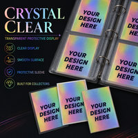 Protège-cartes personnalisés pour cartes TCG, imprimés avec des motifs holographiques, dos mat transparent, sans acide, pour cartes de jeu, d'anime et de personnage