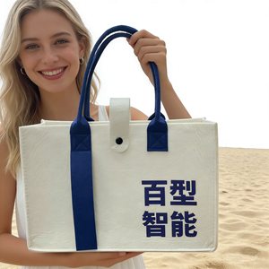 Sac fourre-tout réutilisable en feutre 2026 personnalisé avec logo, grande capacité, portable, léger et durable pour femmes, usage quotidien - Product Image 3