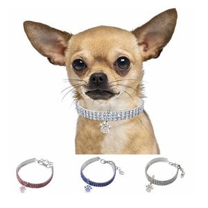 弹力精致珠光弹性亮钻石项链宠物项圈闪亮满钻项圈 - Product Image 2