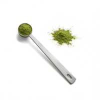 Cuillère à matcha en acier inoxydable 304 poli miroir argenté et doré avec logo personnalisé, cuillère doseuse à matcha de 1g et 2g