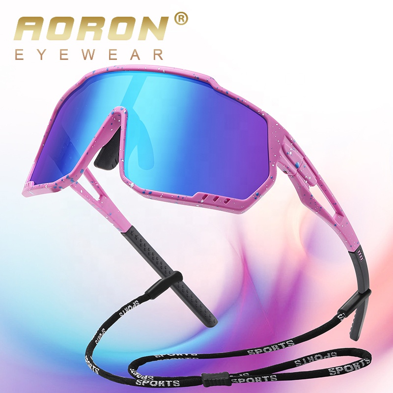 Aoron 3105 Custom Logo Windproof Sports Eyewear Men Women New Design Polarized Sunglasses TAC Lenses Bike Baseball