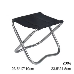 Tabouret pliant en aluminium, mini siège de camping extérieur, chaise légère et portable en tissu Oxford pour adultes et enfants - Product Image 5