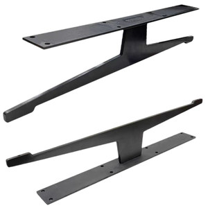 Patas de Sofá en Forma de I de Acero Inoxidable de 15 cm con Acabado en Titanio Negro, Base de Soporte para Muebles - Product Image 1
